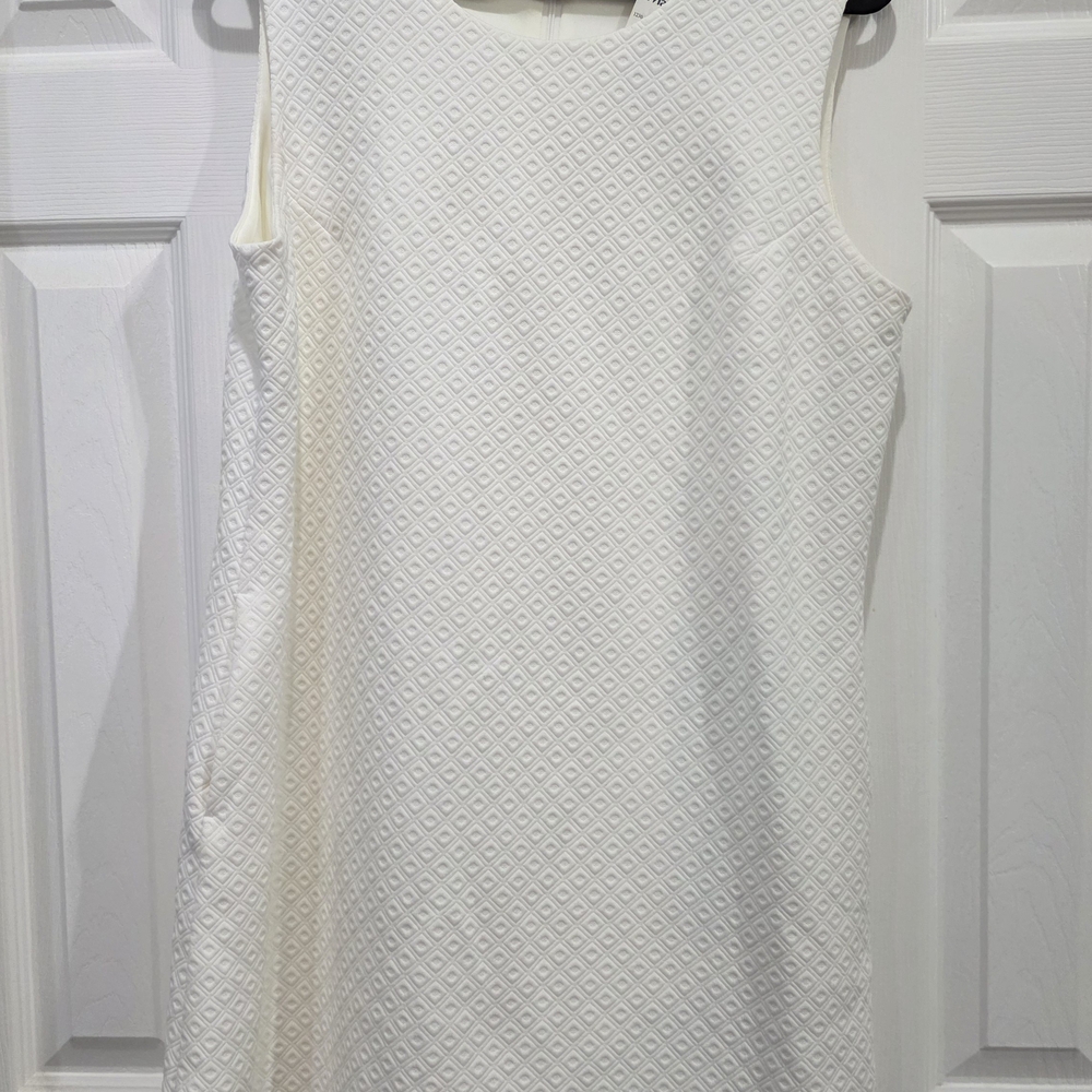 Tommy Hilfiger White Textured Sleeveless Mini Dress
